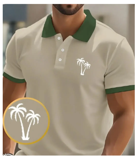 FALAK Men Cotton Blend Regular Fit Solid Polo T Shirt ( Beige )