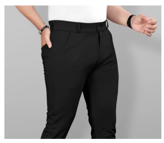 DWIDEN Regular Flat Men's Chinos - Black ( Pack of 1 )
