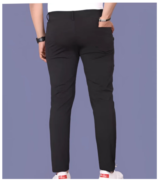 DWIDEN Regular Flat Men's Chinos - Black ( Pack of 1 )
