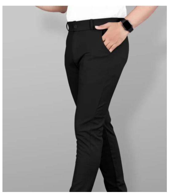 DWIDEN Regular Flat Men's Chinos - Black ( Pack of 1 )