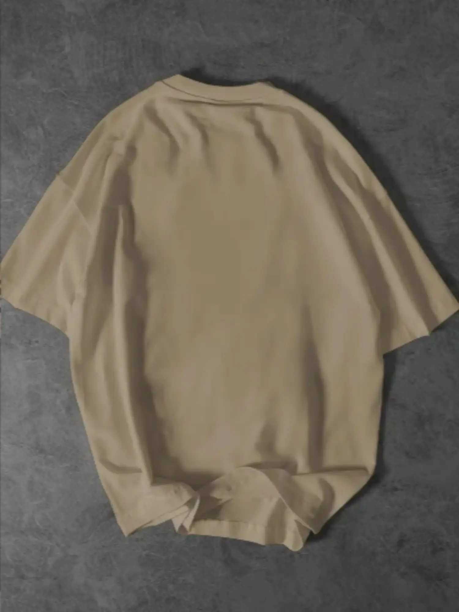 Vamsi Men Cotton Blend Relaxed Fit Printed T-Shirt ( Beige )