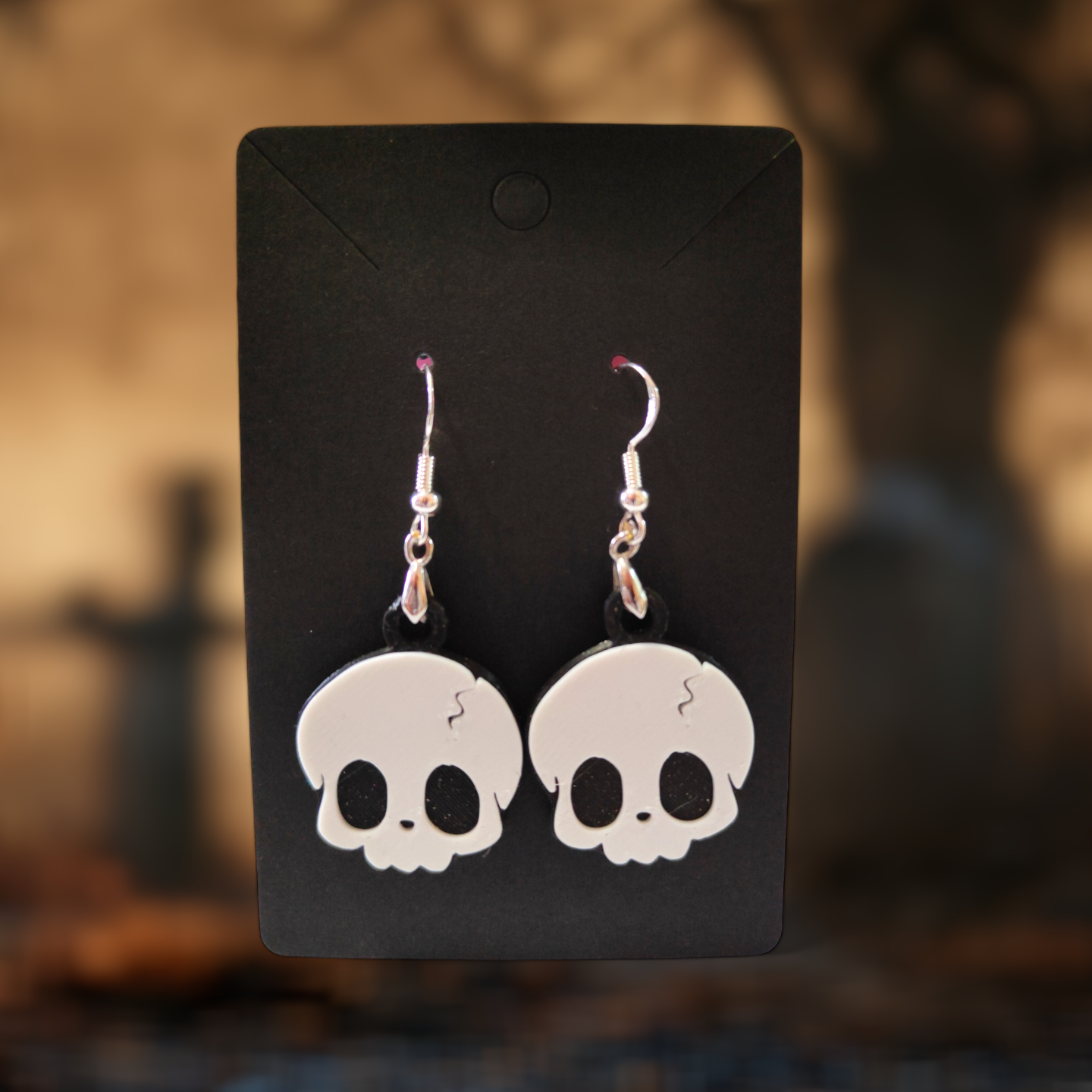 Boucles d'oreilles tête de mort