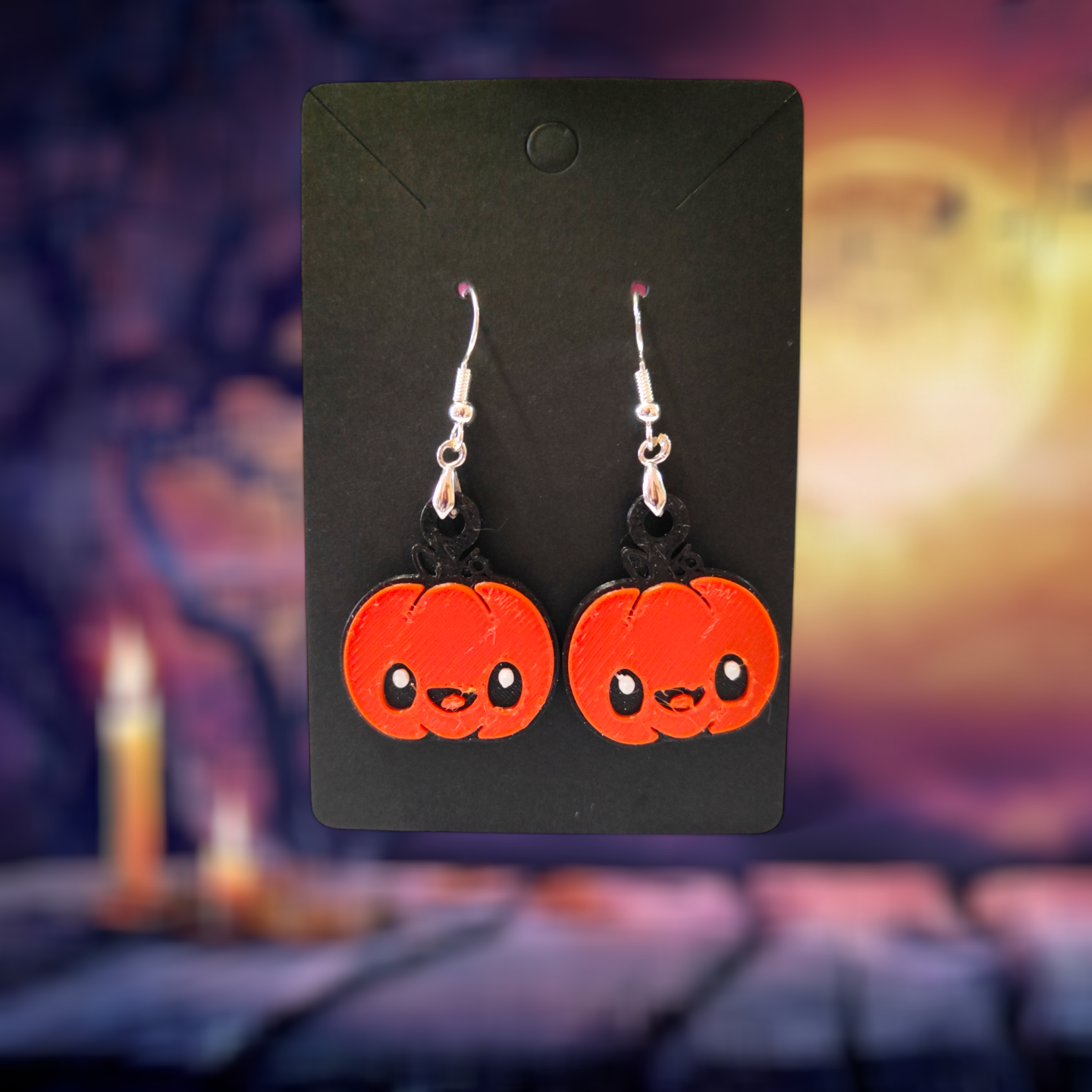 Boucles d'oreilles citrouille