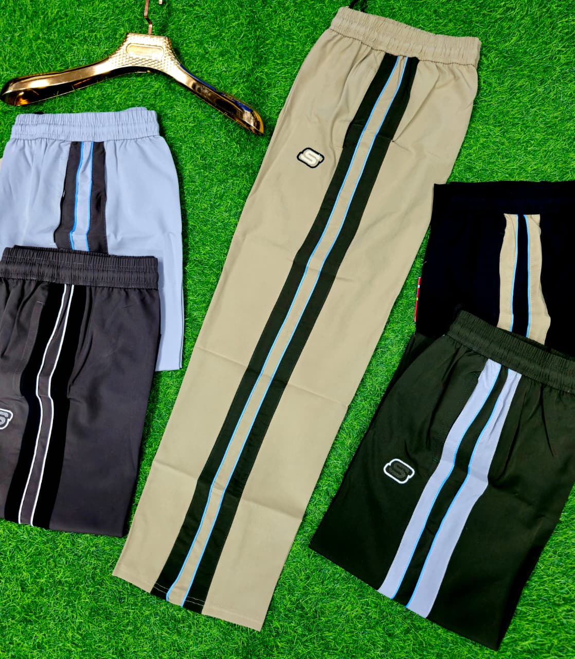 Korean Men's Striped Track Pants