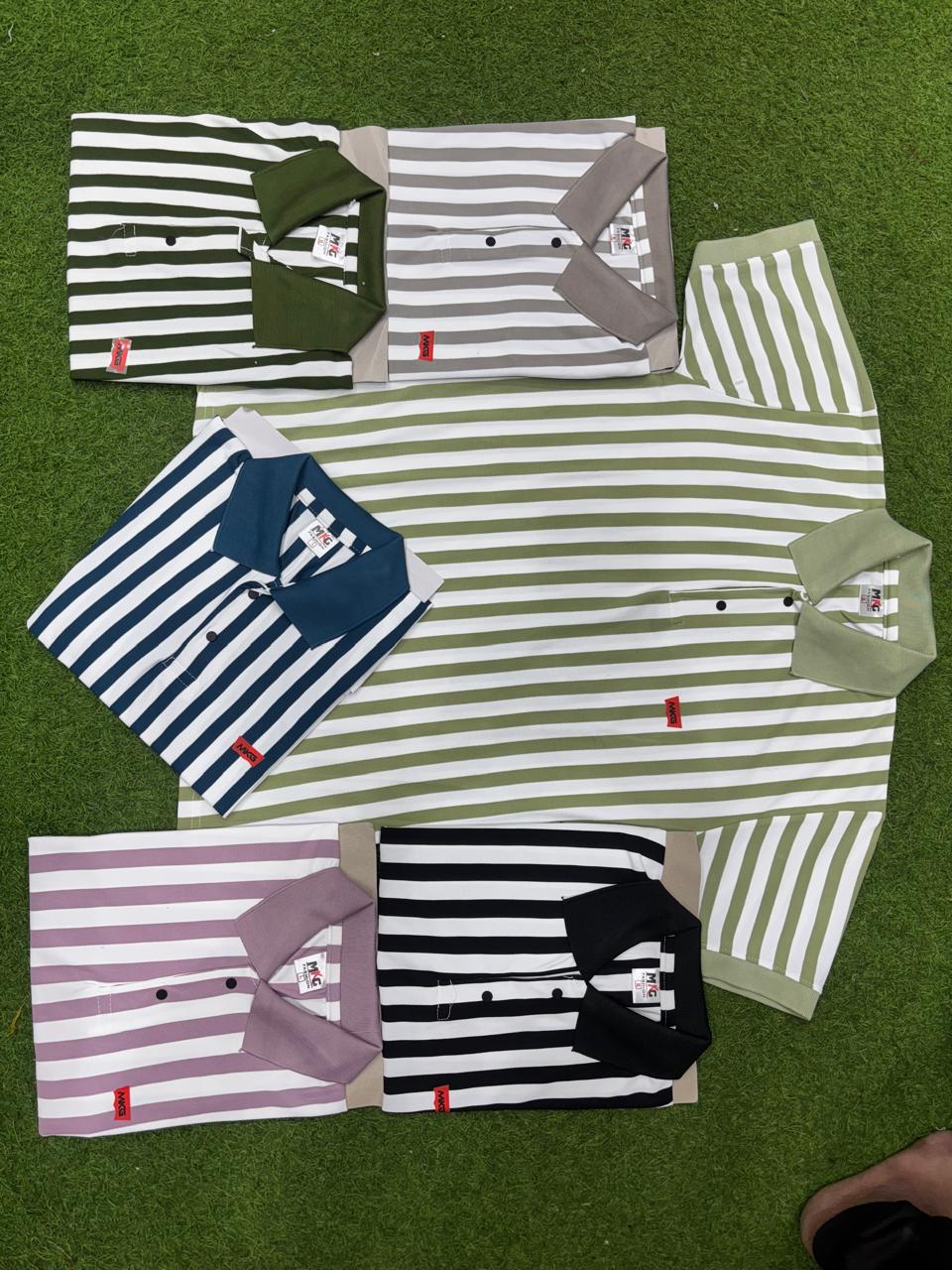 Men's Striped Polo Shirts
