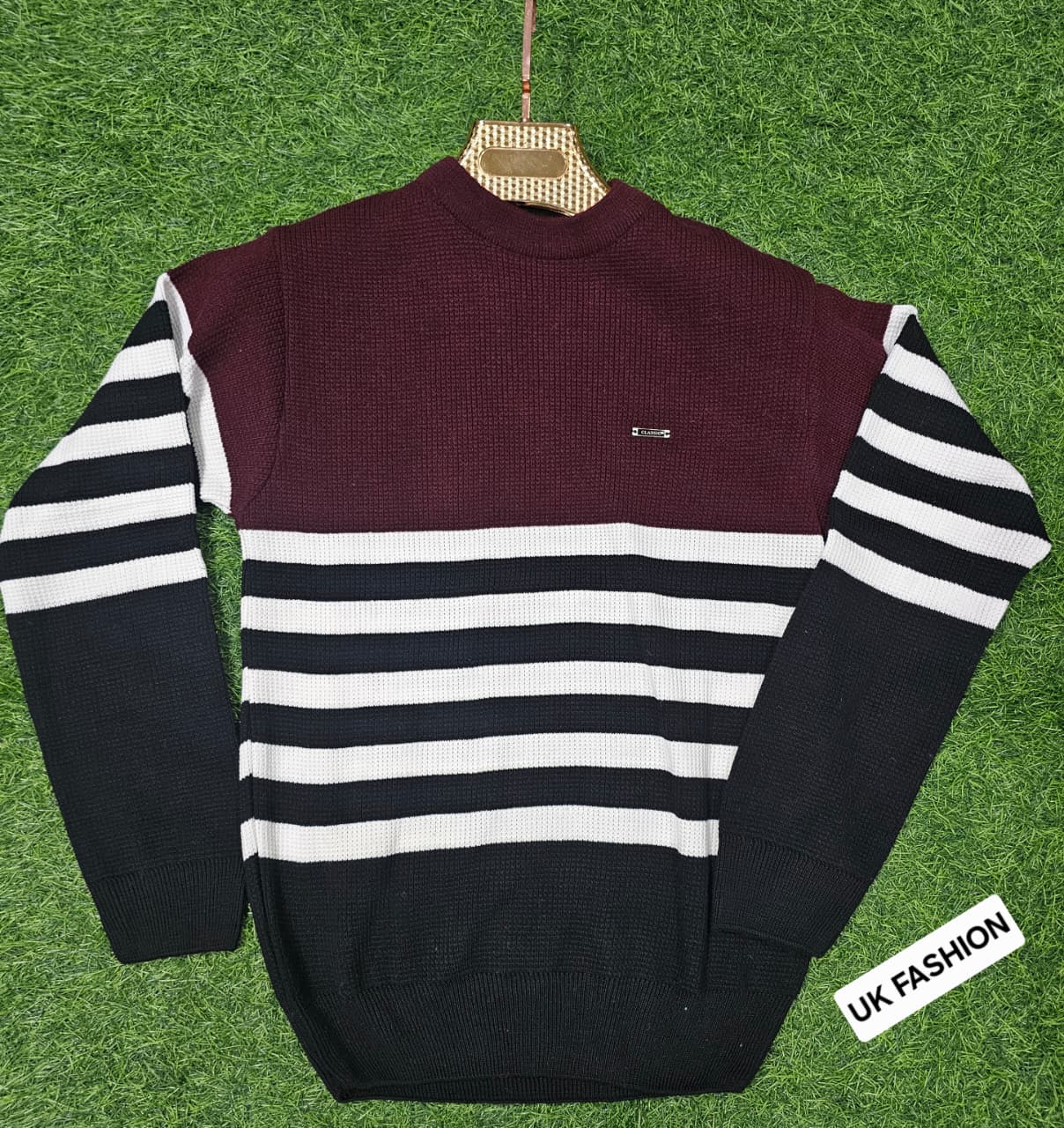 Men's Striped Knit Sweater