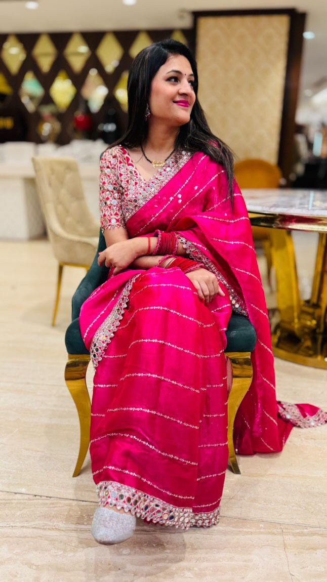 Mirror Work Designer Saree