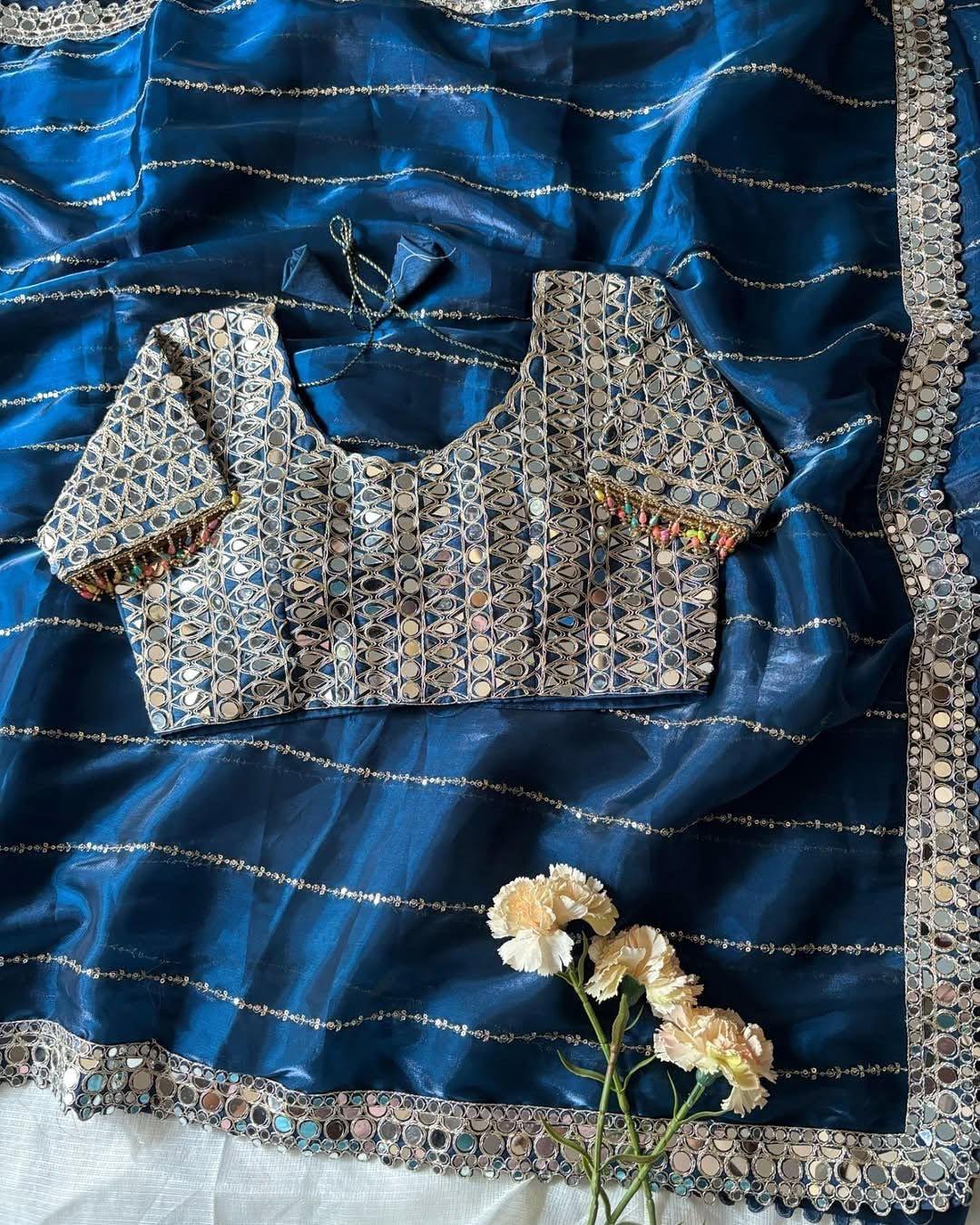 Mirror Work Designer Saree