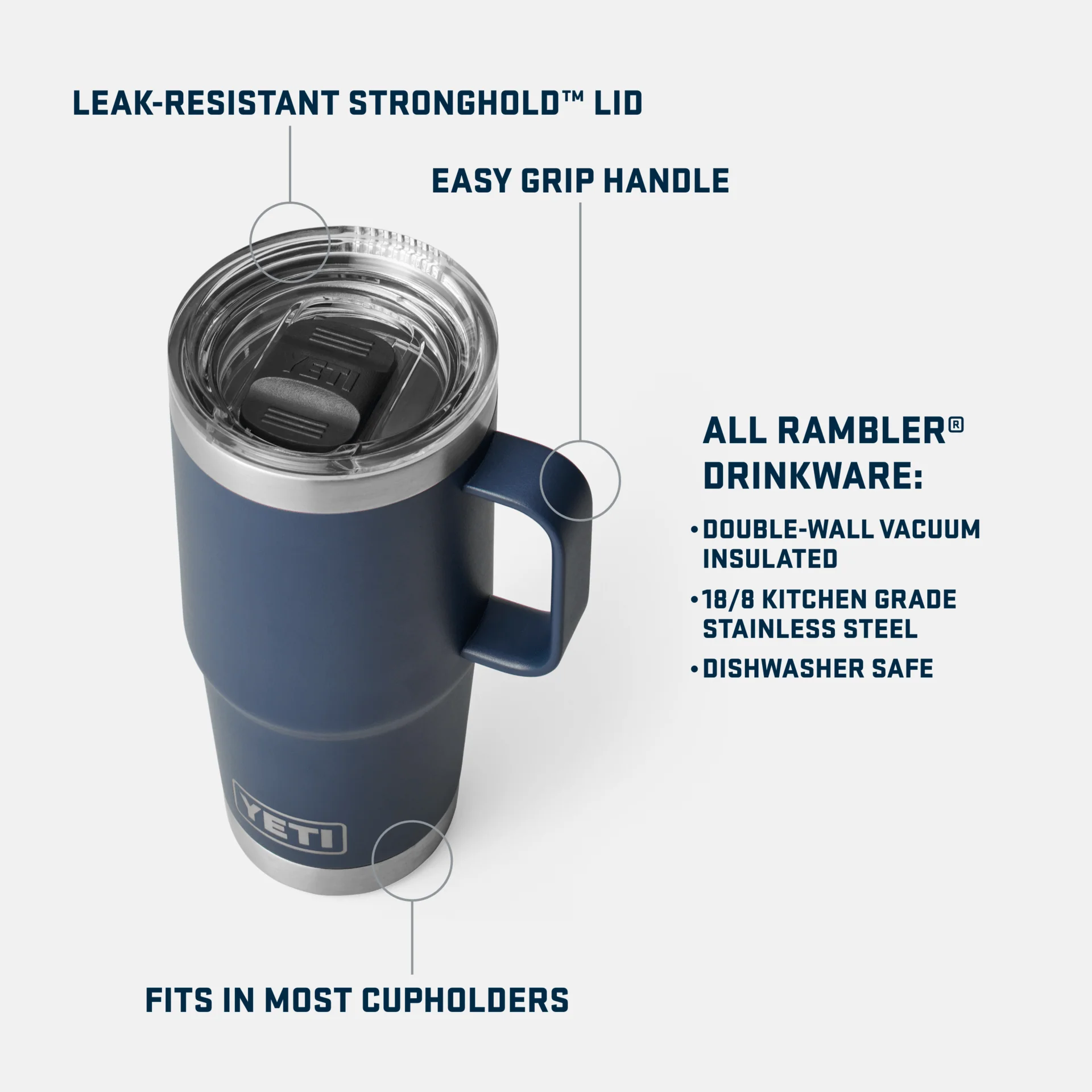 Ly Giữ Nhiệt YETI Travel Mug 20 oz ( 591 ml )