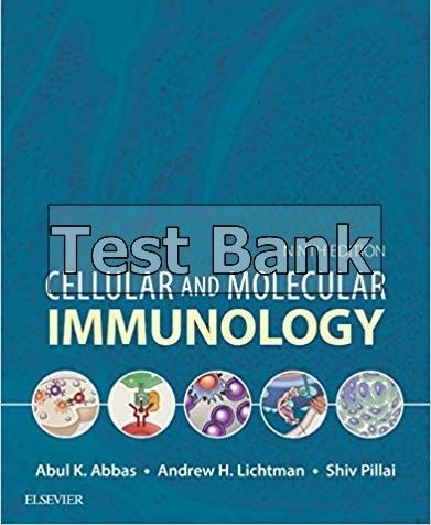 Cellular and Molecular Immunology 9th Edition Abbas Test Bank