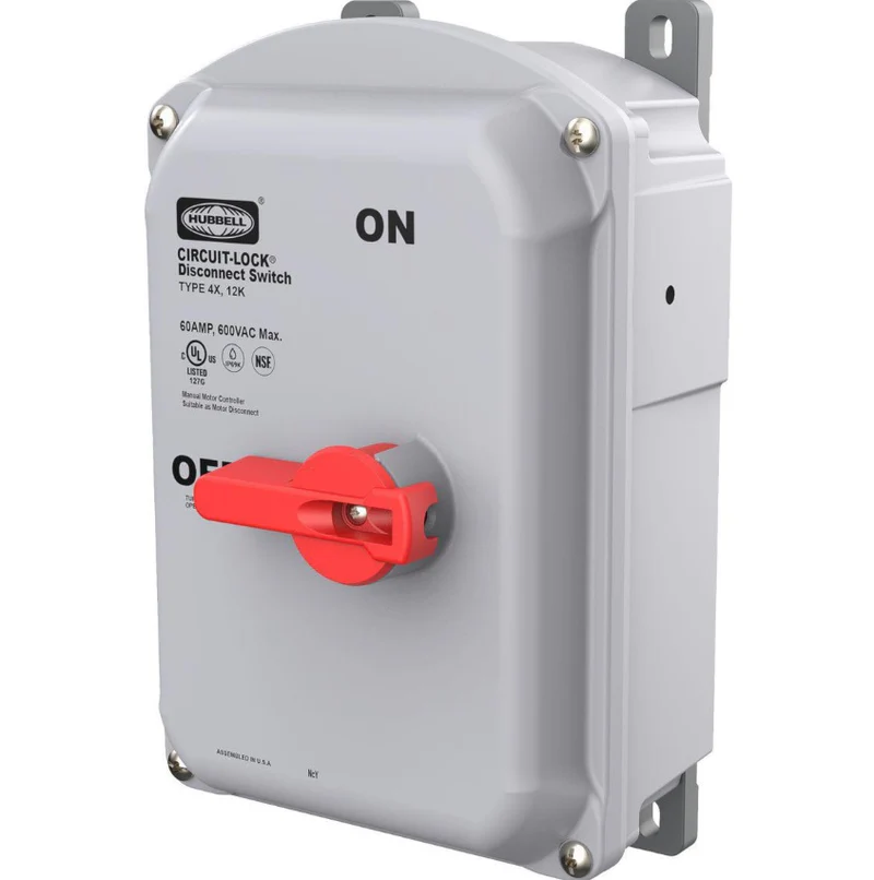 Hubbell HBLDS100 NM Sloped Disconnect Switch, 100A Unfused