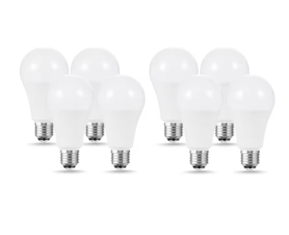 YANSUN A21 3-Way LED Light Bulb, 50W/100W/150W Equivalent – (8-Pack)