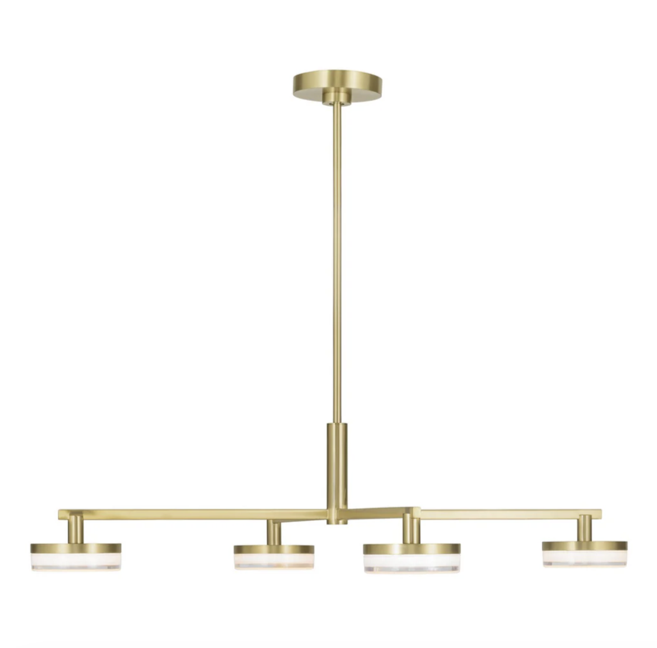 Kevi LED Chandelier in Burnished Brass