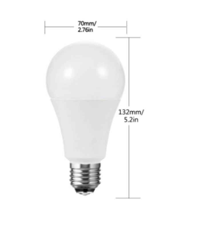 YANSUN A21 3-Way LED Light Bulb, 50W/100W/150W Equivalent – (8-Pack)