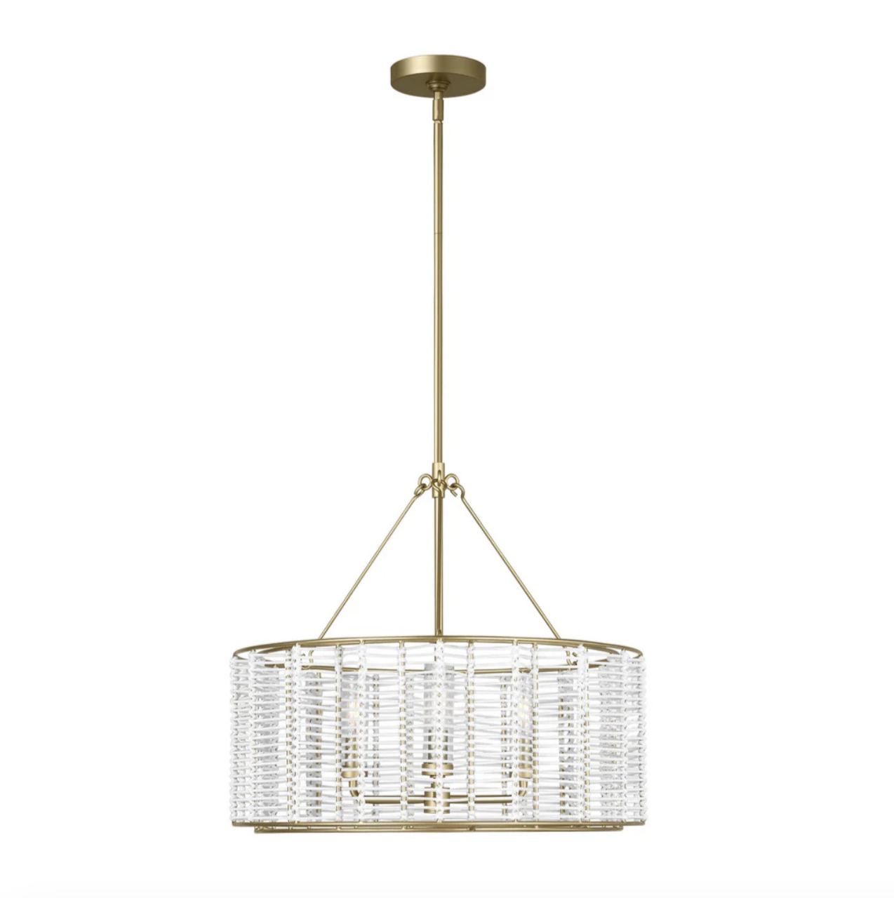 Winslow Three-Light Chandelier in Powder-Coated Brass