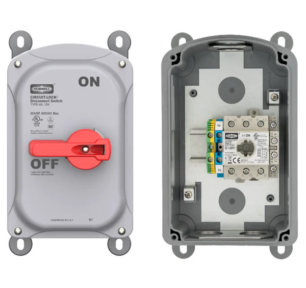 Hubbell HBLAC2 Industrial Grade Motor Disconnect Switch, 30A