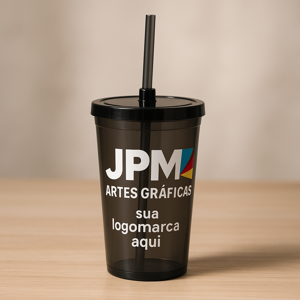 🥤 Copo Twister com Tampa e Canudo 500ml