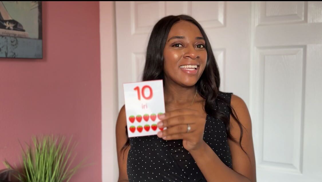 Igbo Number Flashcards 1–10 – Colorful Counting Cards (Igbo + English Translation)