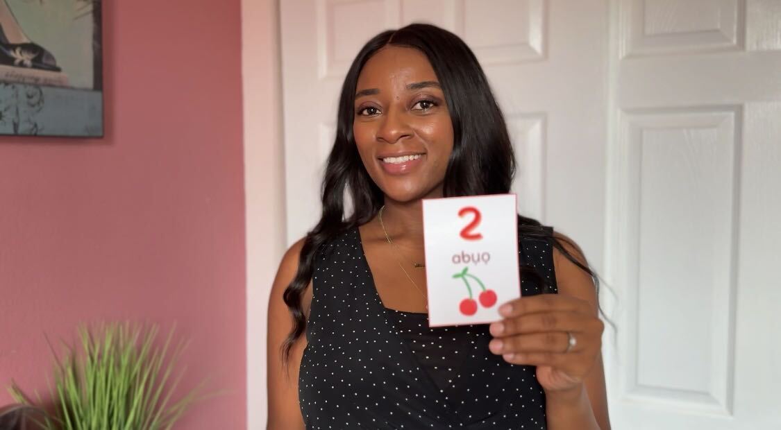 Igbo Number Flashcards 1–10 – Colorful Counting Cards (Igbo + English Translation)