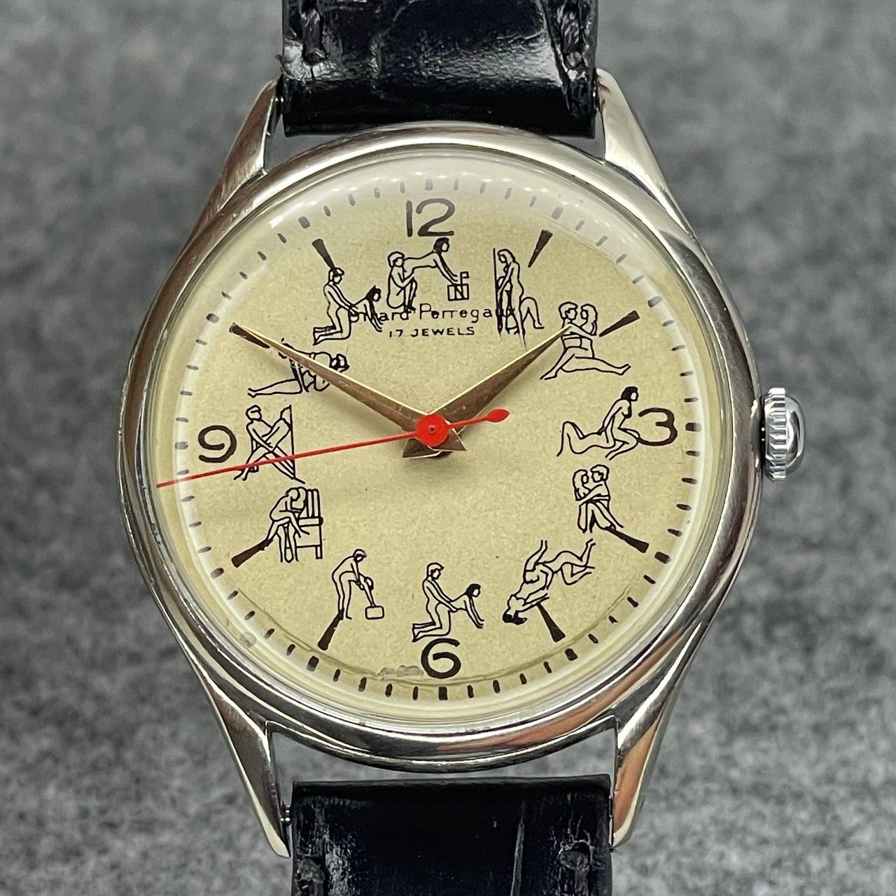 VINTAGE GIRARD PERREGAUX KAMA SUTRA CALIBRE 26 CUERDA MANUAL 36MM Ca 1950