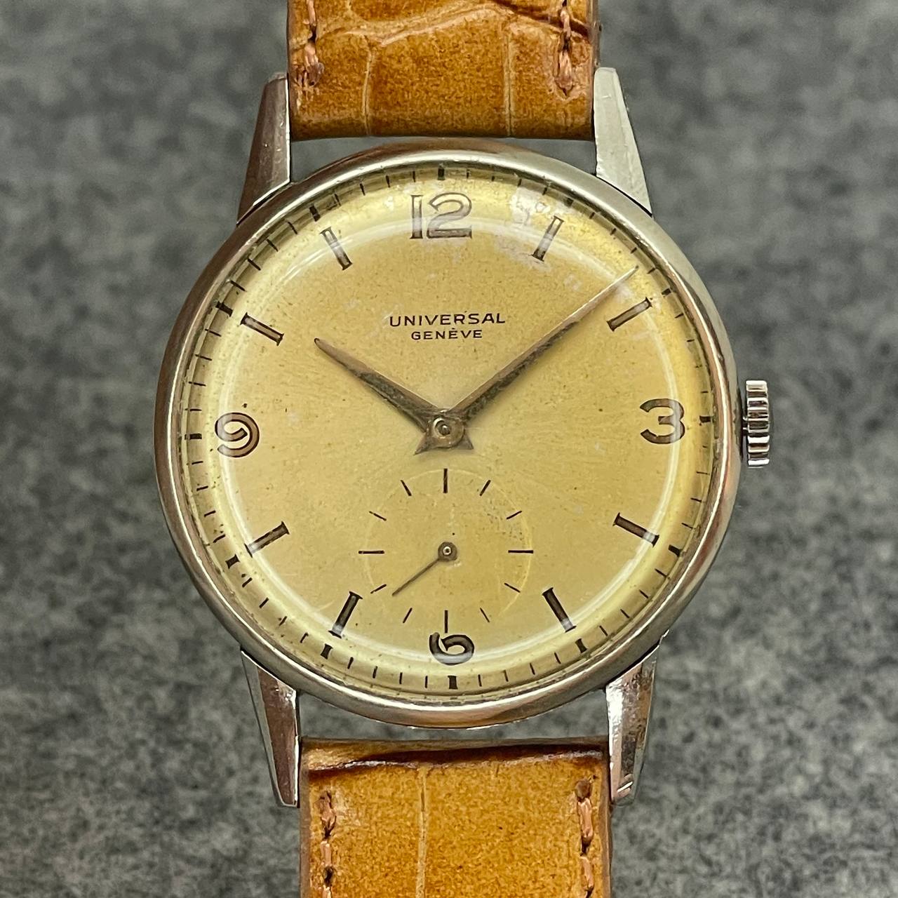 VINTAGE UNIVERSAL GENEVE CUERDA MANUAL CAL 262 34MM CUADRANTE ORIGINAL