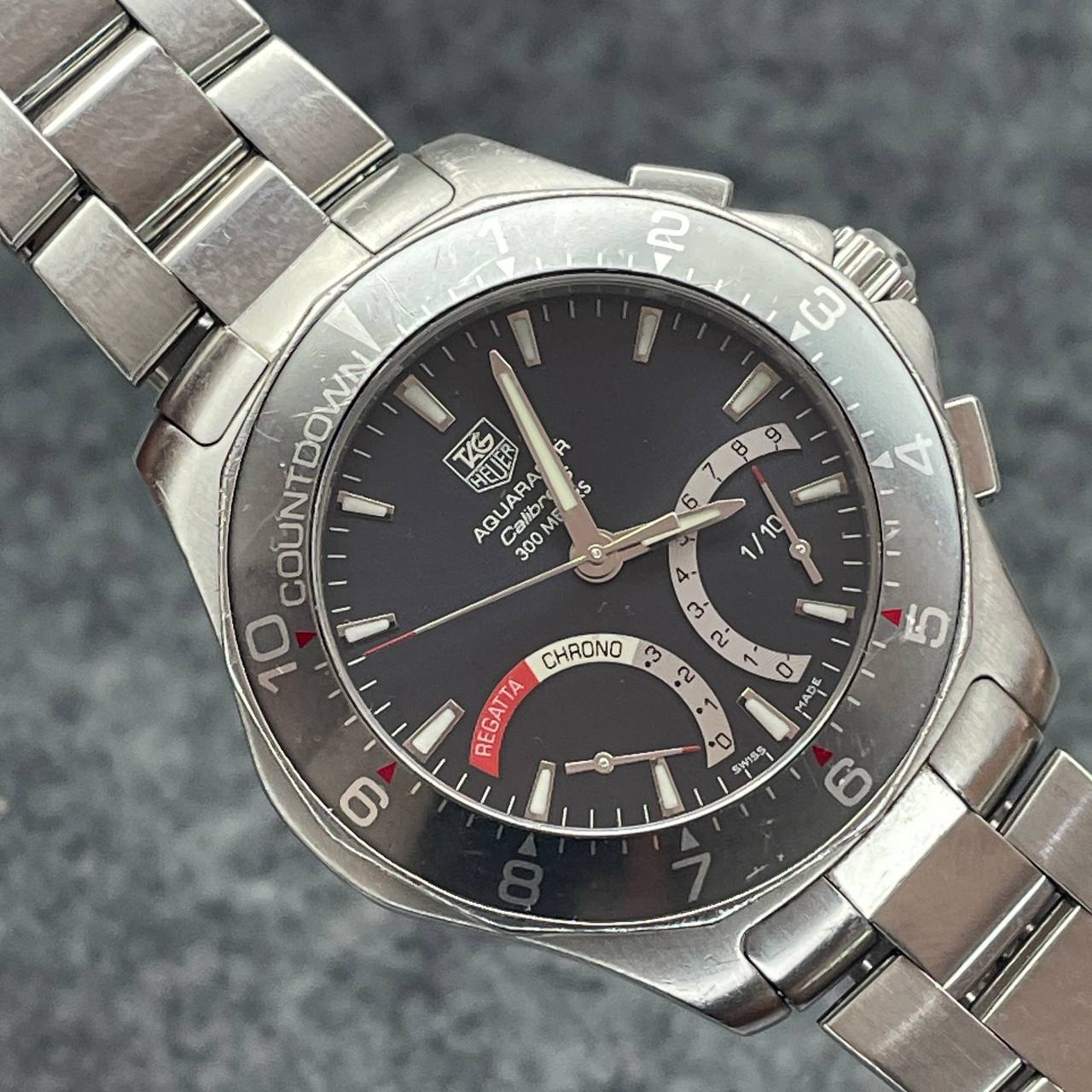 TAG HEUER AQUARACER REGATTA REF CAF7111 SOLO RELOJ MALLA CORTA Ca 2010 42mm