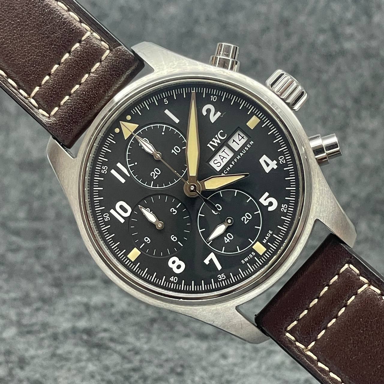 IWC SPITFIRE PILOT REF IW387903 CRONOGRAFO AUTOMATICO 41MM AÑO 2021 C/ GARANTIA