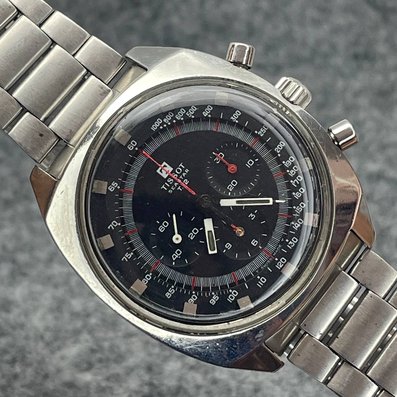 VINTAGE TISSOT T-12 CRONOGRAFO CAL LEMANIA CUERDA MANUAL 42MM Ca 1970