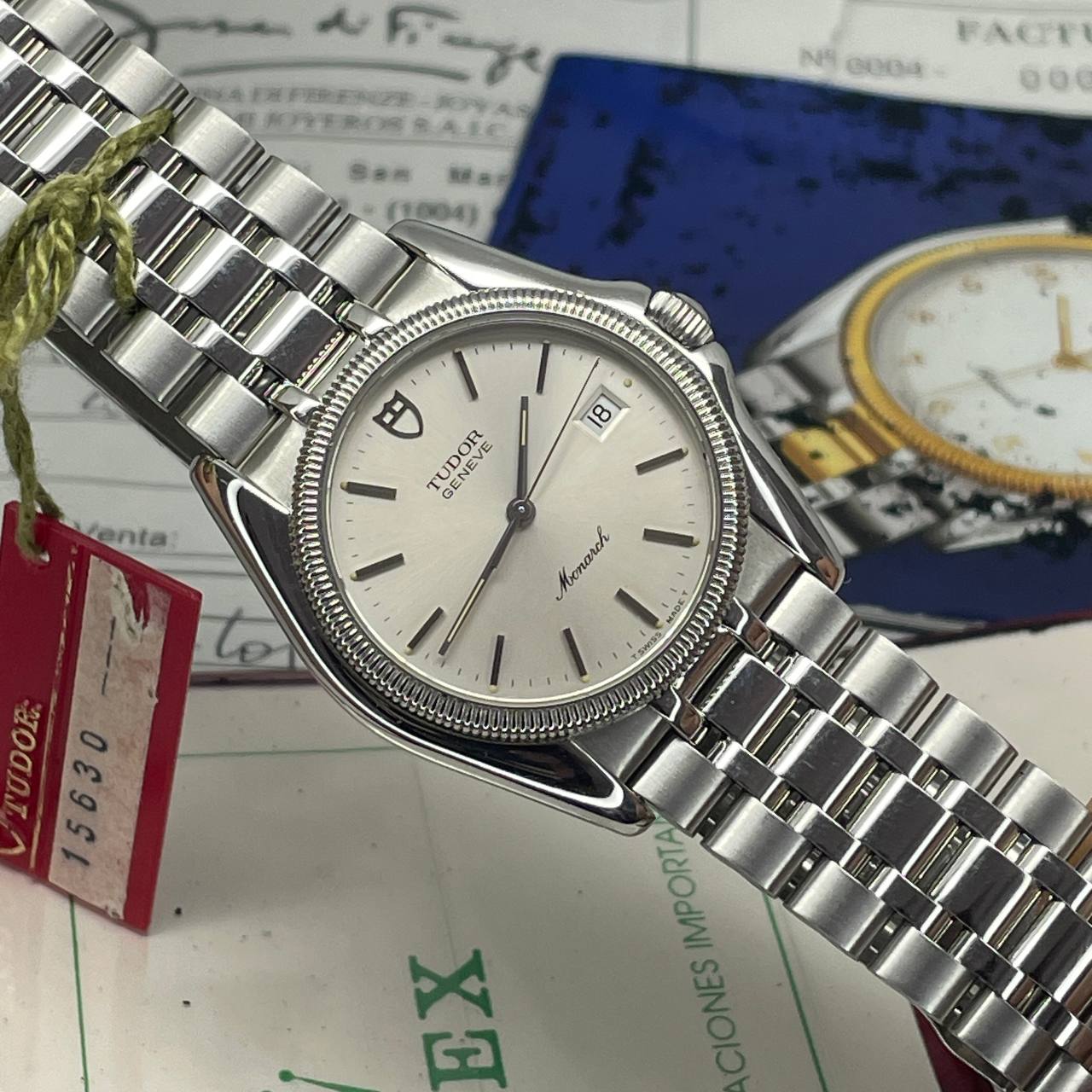 TUDOR MONARCH QUARTZ 37MM PAPELES FACTURA Y ETIQUETA PRACTICAMENTE SIN USO