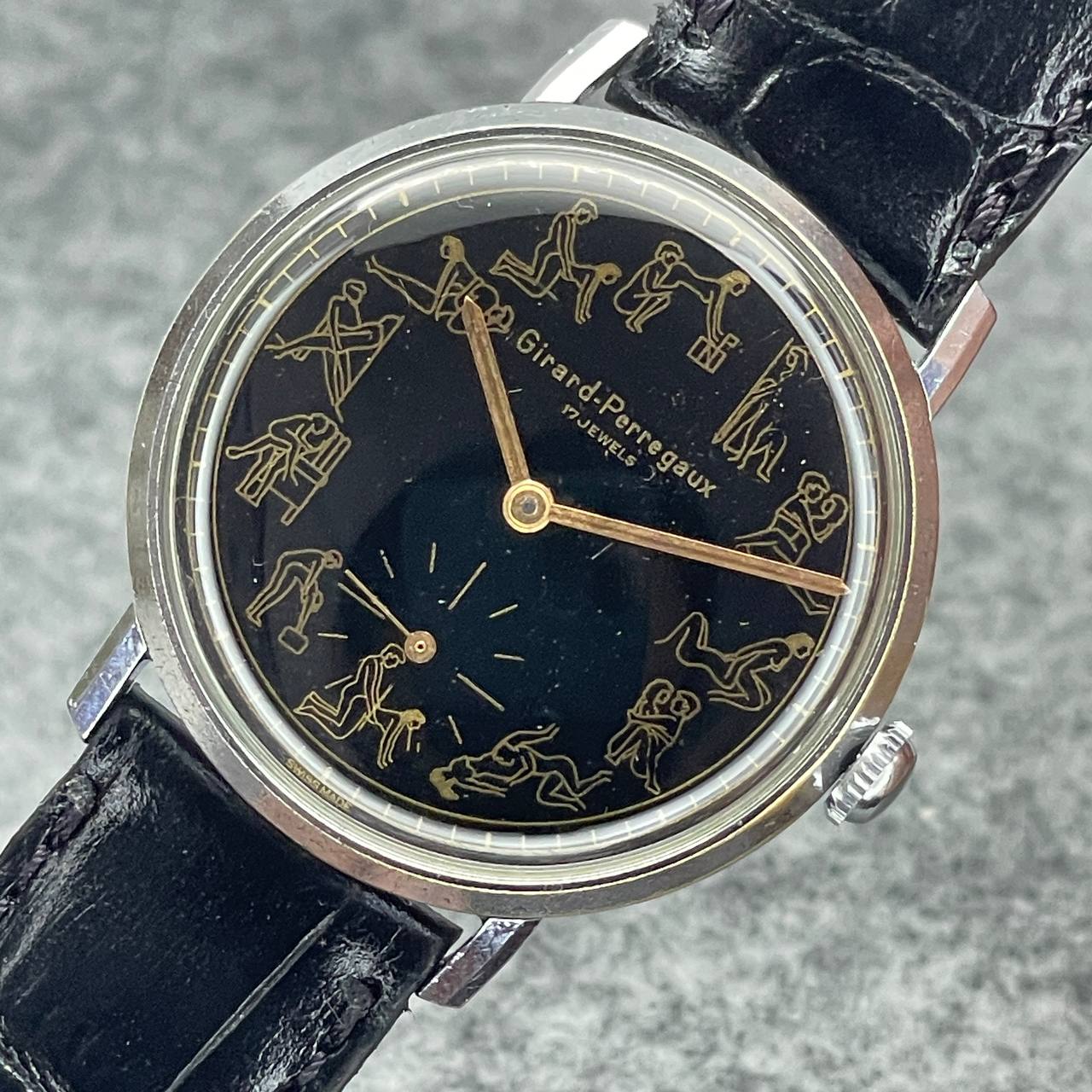 VINTAGE GIRARD PERREGAUX KAMA SUTRA CAL 12 Ca 1950 CUERDA MANUAL