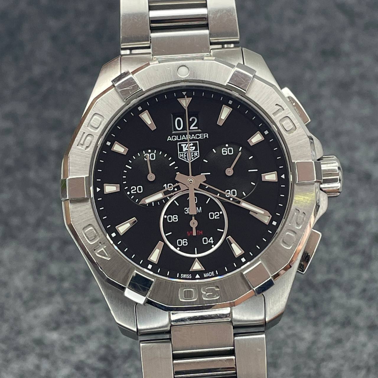 TAG HEUER AQUARACER CRONOGRAFO REF CAY1110-0 MALLA CORTA SOLO RELOJ Ca 2015 44MM