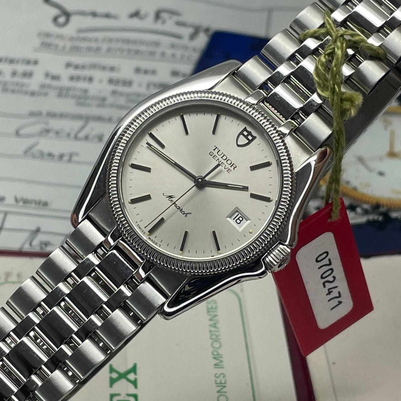 TUDOR MONARCH QUARTZ 37MM PAPELES FACTURA Y ETIQUETA PRACTICAMENTE SIN USO