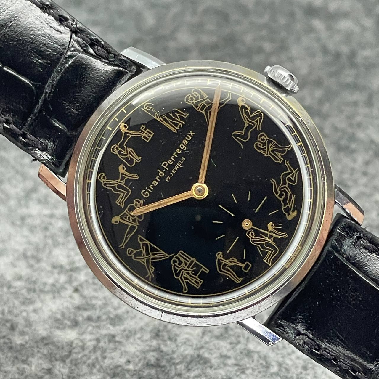 VINTAGE GIRARD PERREGAUX KAMA SUTRA CAL 12 Ca 1950 CUERDA MANUAL