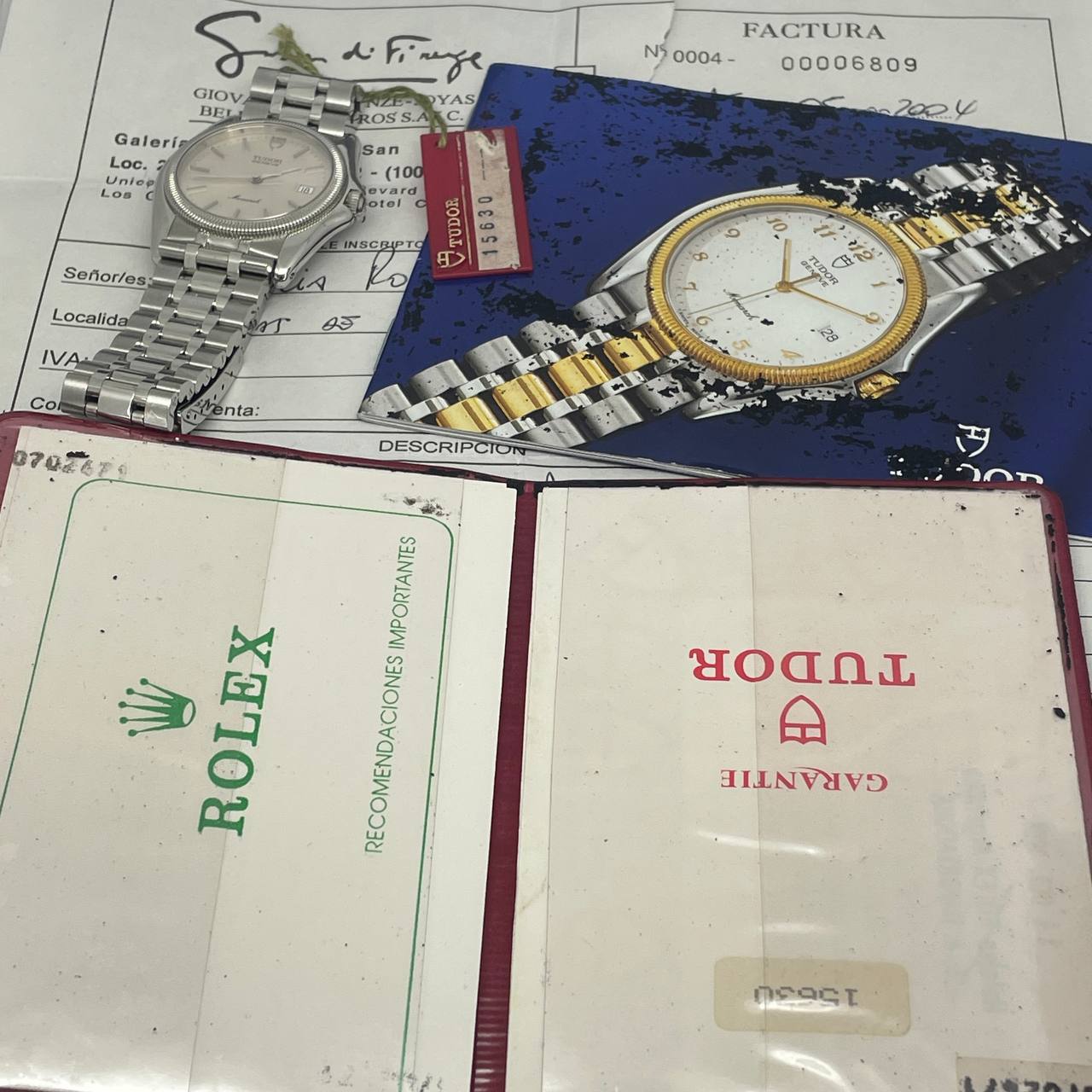 TUDOR MONARCH QUARTZ 37MM PAPELES FACTURA Y ETIQUETA PRACTICAMENTE SIN USO
