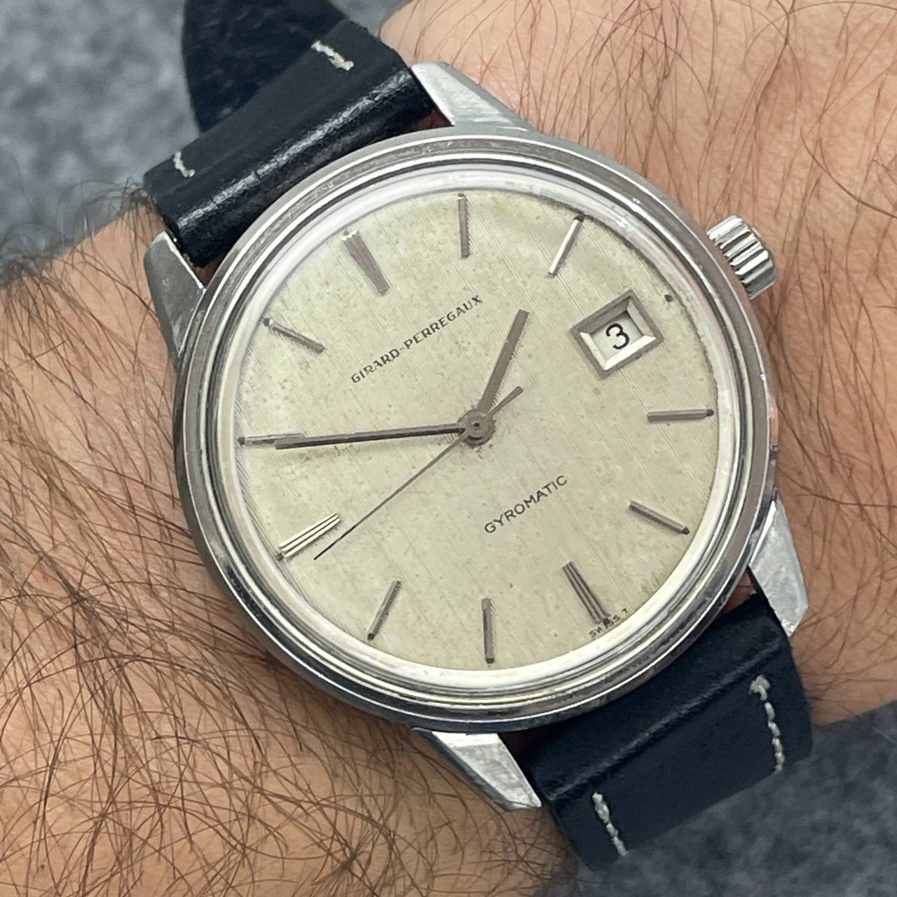 VINTAGE GIRARD PERREGAUX GYROMATIC AUTOMATICO CAL 324306 Ca 1960 36mm