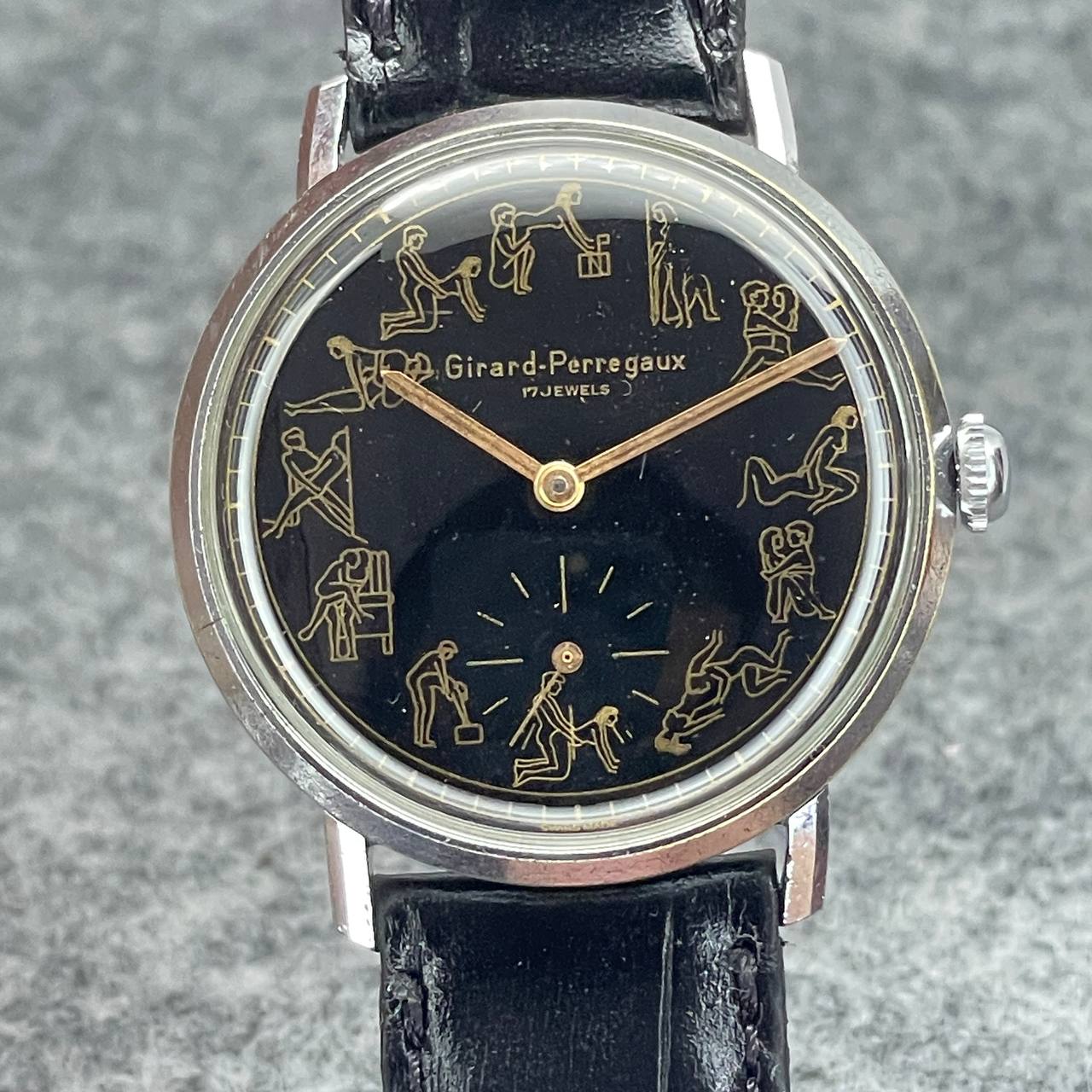 VINTAGE GIRARD PERREGAUX KAMA SUTRA CAL 12 Ca 1950 CUERDA MANUAL