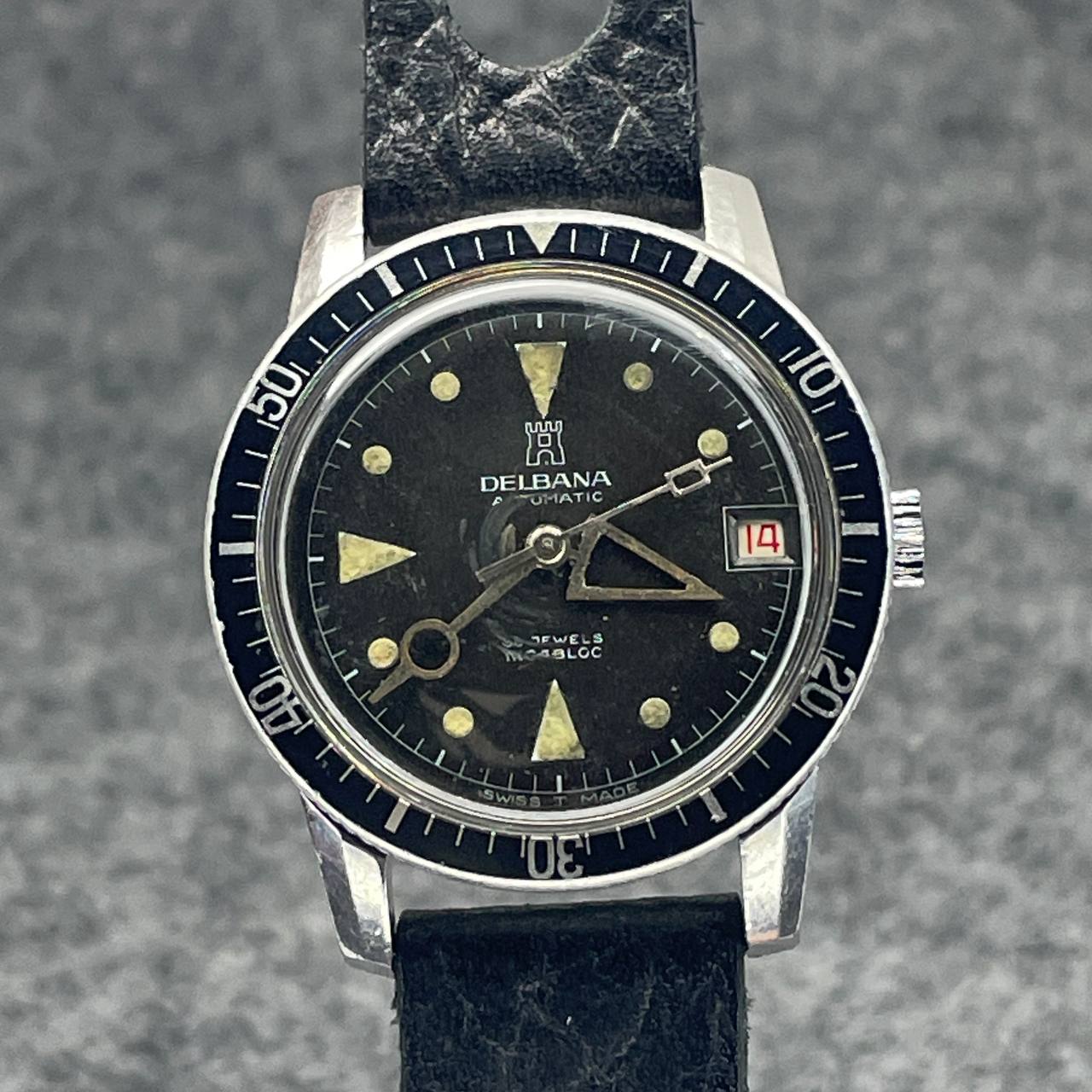 VINTAGE DELBANA DIVER AUTOMATICO CALIBRE FELSA 4007N 35MM Ca 1960
