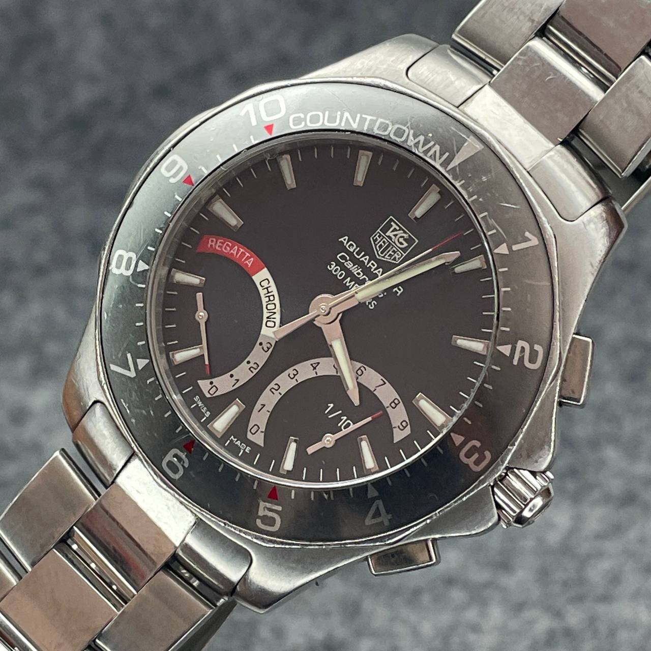 TAG HEUER AQUARACER REGATTA REF CAF7111 SOLO RELOJ MALLA CORTA Ca 2010 42mm