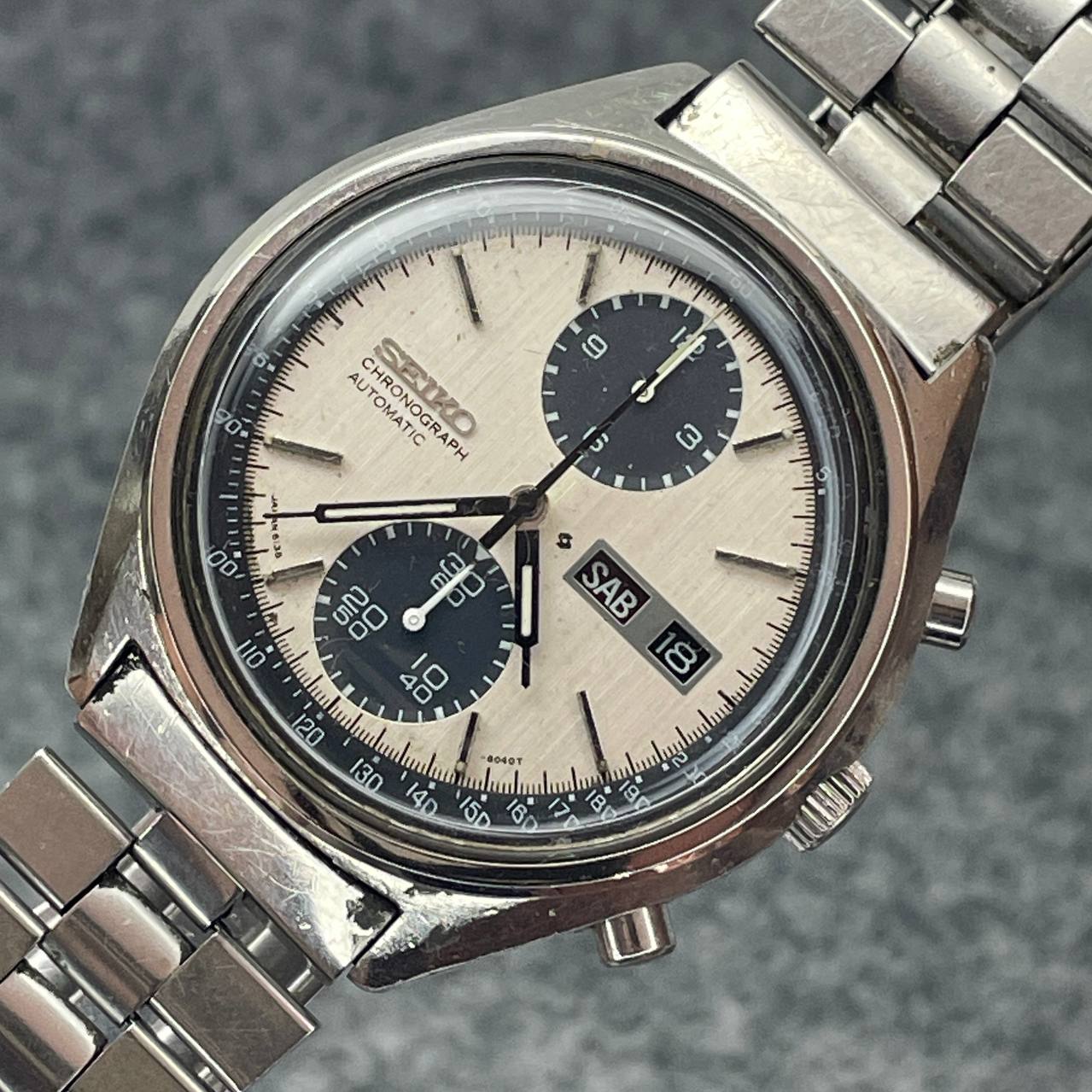 VINTAGE SEIKO PANDA CRONOGRAFO AUTOMATICO REF 6138-8020 40,5MM Ca 1975