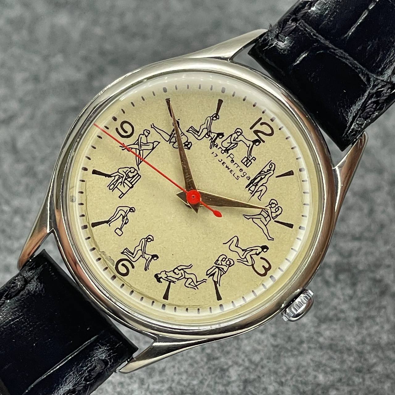VINTAGE GIRARD PERREGAUX KAMA SUTRA CALIBRE 26 CUERDA MANUAL 36MM Ca 1950