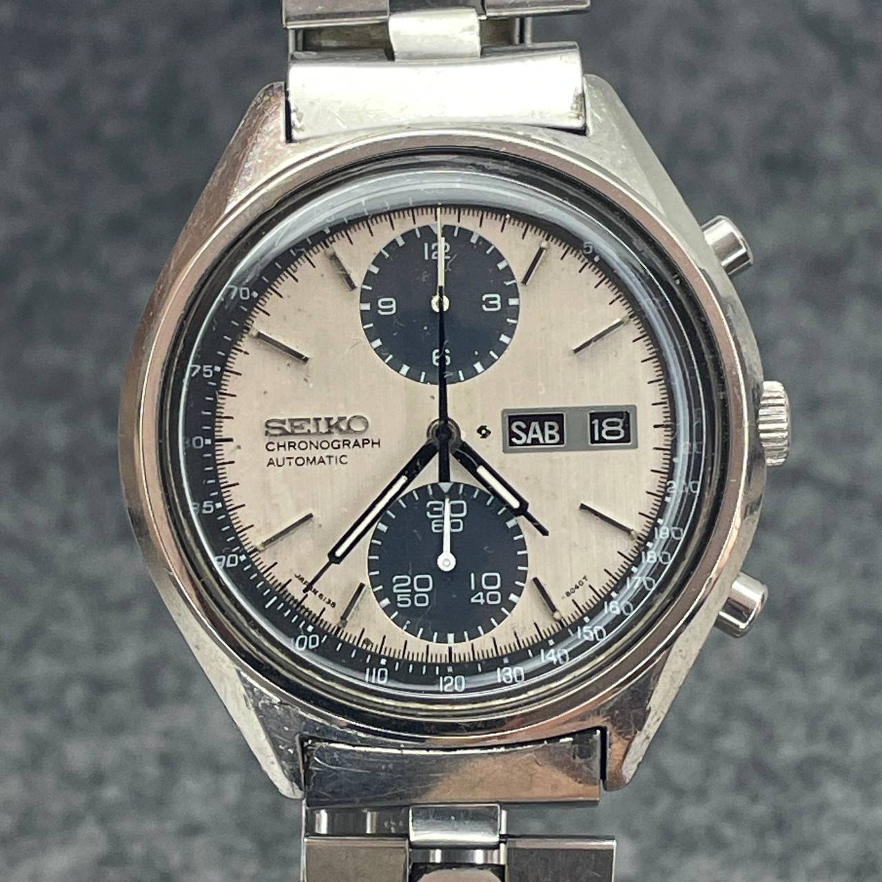 VINTAGE SEIKO PANDA CRONOGRAFO AUTOMATICO REF 6138-8020 40,5MM Ca 1975