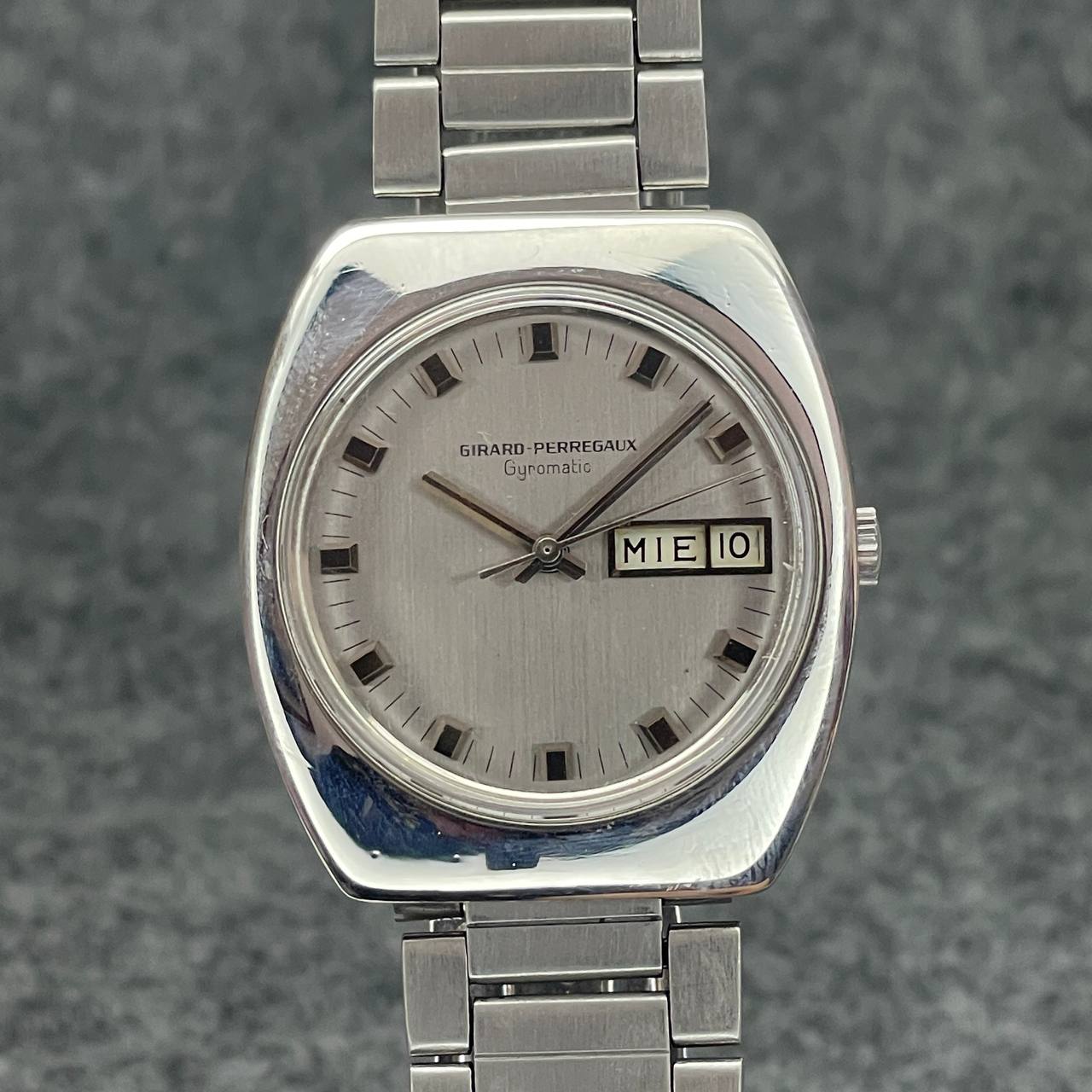 VINTAGE GIRARD PERREGAUX GYROMATIC CAL 340138 AUTOMATICO Ca 1960 34MM MALLA GAY FRERES