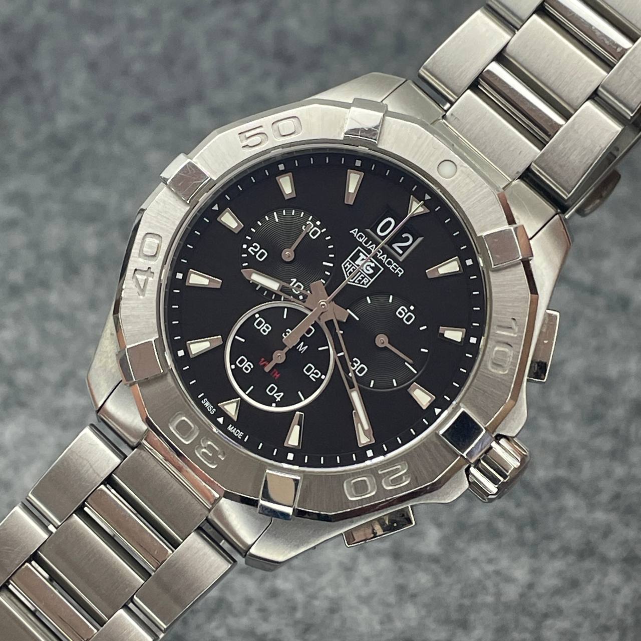 TAG HEUER AQUARACER CRONOGRAFO REF CAY1110-0 MALLA CORTA SOLO RELOJ Ca 2015 44MM