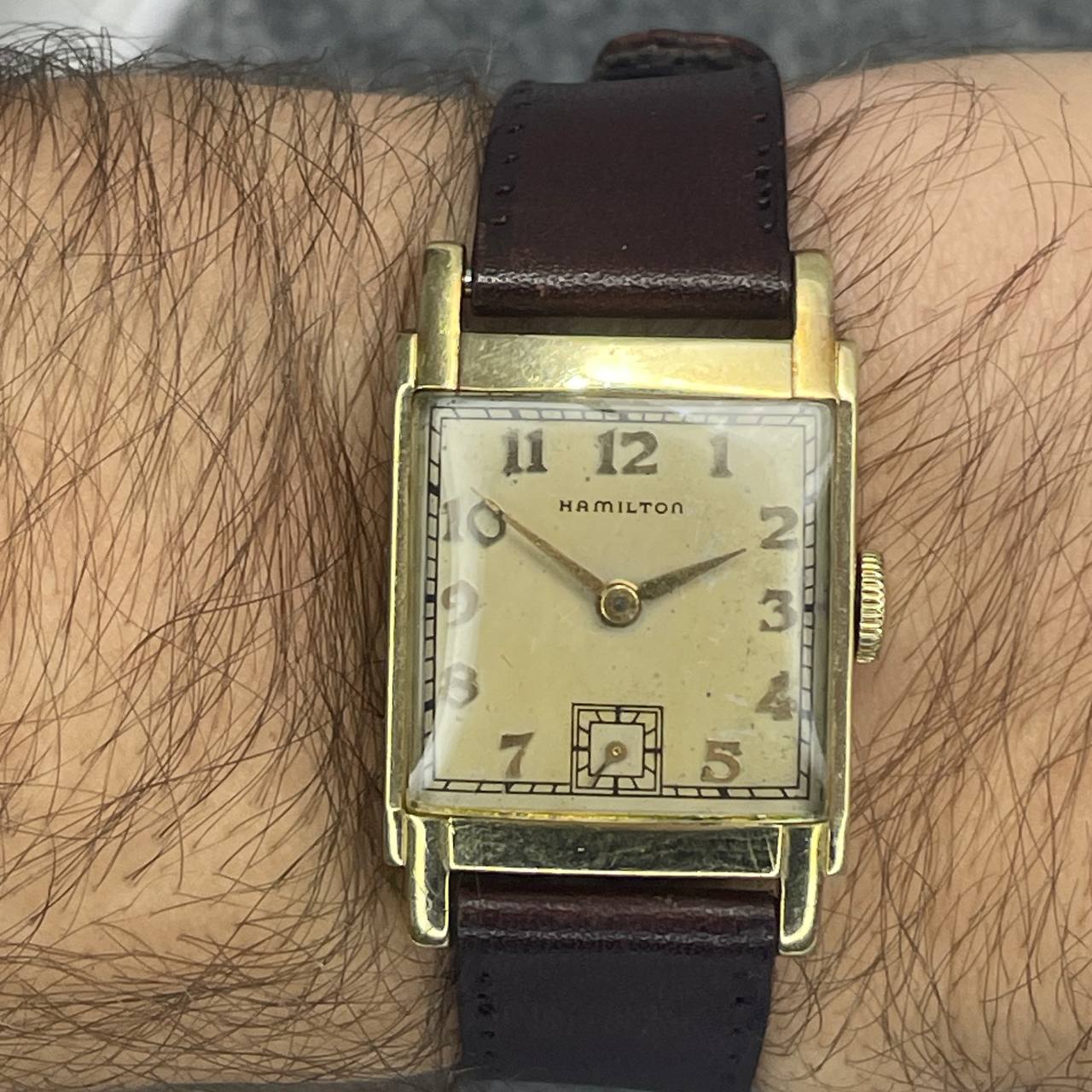 VINTAGE HAMILTON ART DECO CAL 982 CUERDA MANUAL Ca 1930 22,8MM