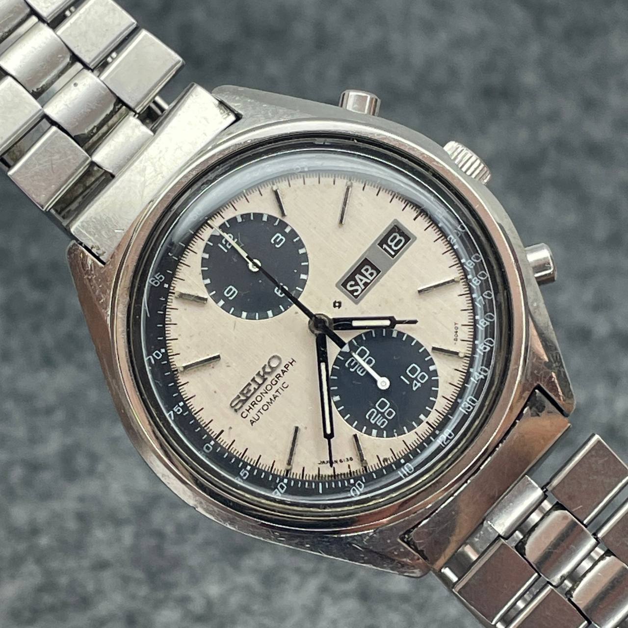 VINTAGE SEIKO PANDA CRONOGRAFO AUTOMATICO REF 6138-8020 40,5MM Ca 1975