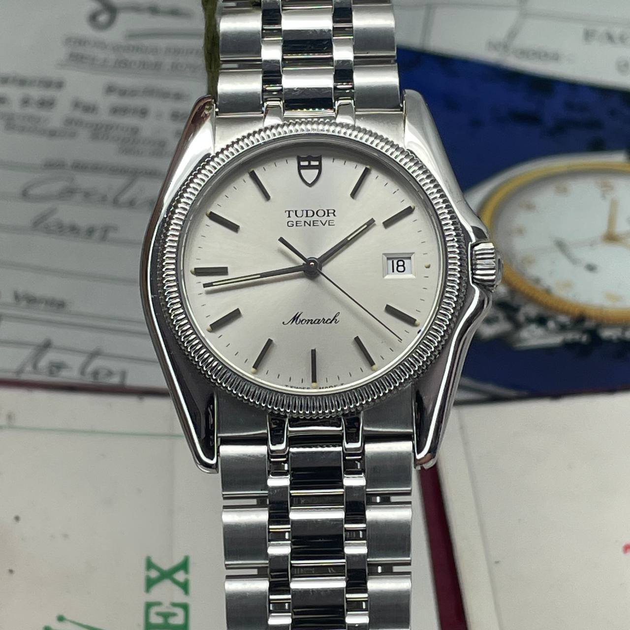TUDOR MONARCH QUARTZ 37MM PAPELES FACTURA Y ETIQUETA PRACTICAMENTE SIN USO