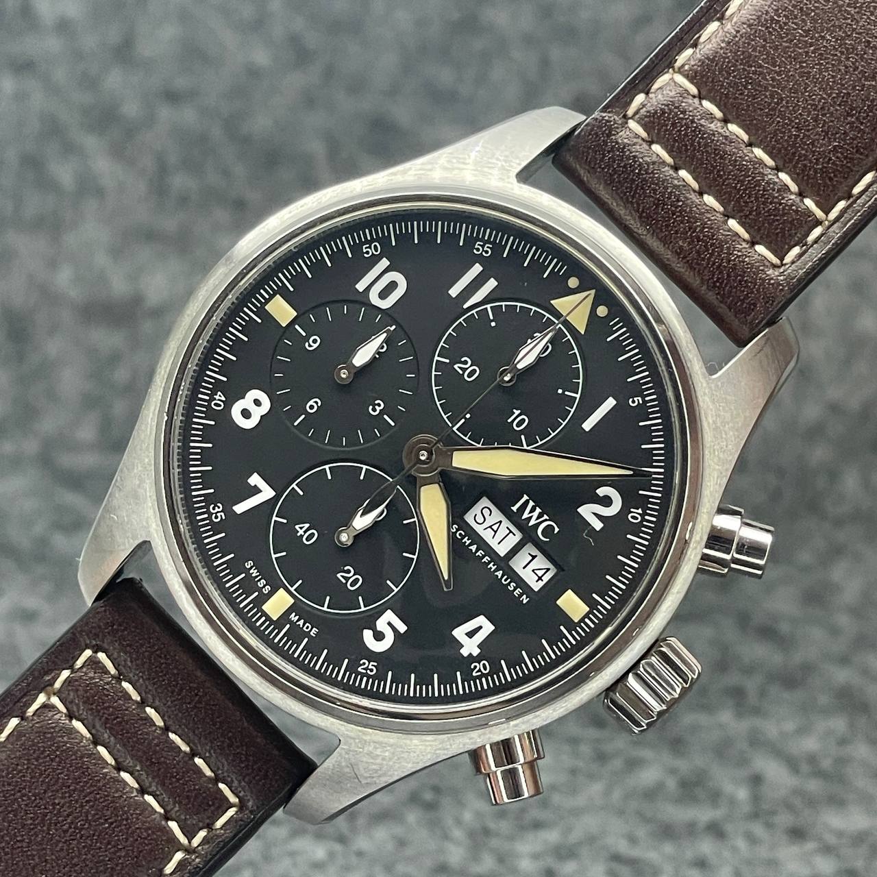 IWC SPITFIRE PILOT REF IW387903 CRONOGRAFO AUTOMATICO 41MM AÑO 2021 C/ GARANTIA