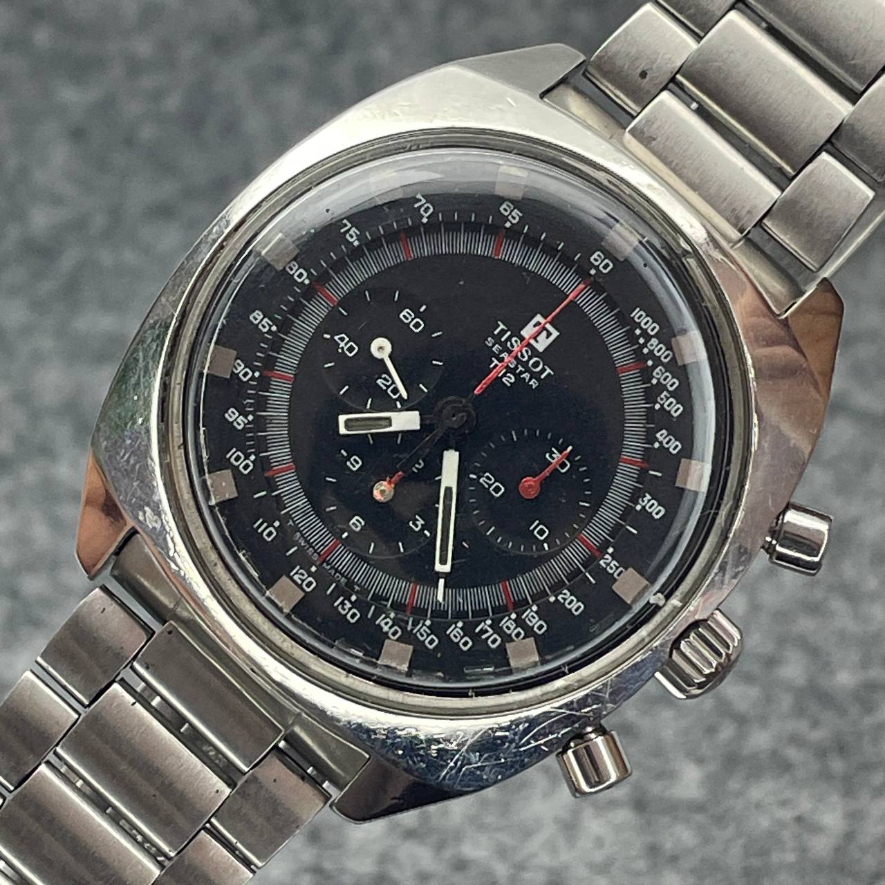 VINTAGE TISSOT T-12 CRONOGRAFO CAL LEMANIA CUERDA MANUAL 42MM Ca 1970
