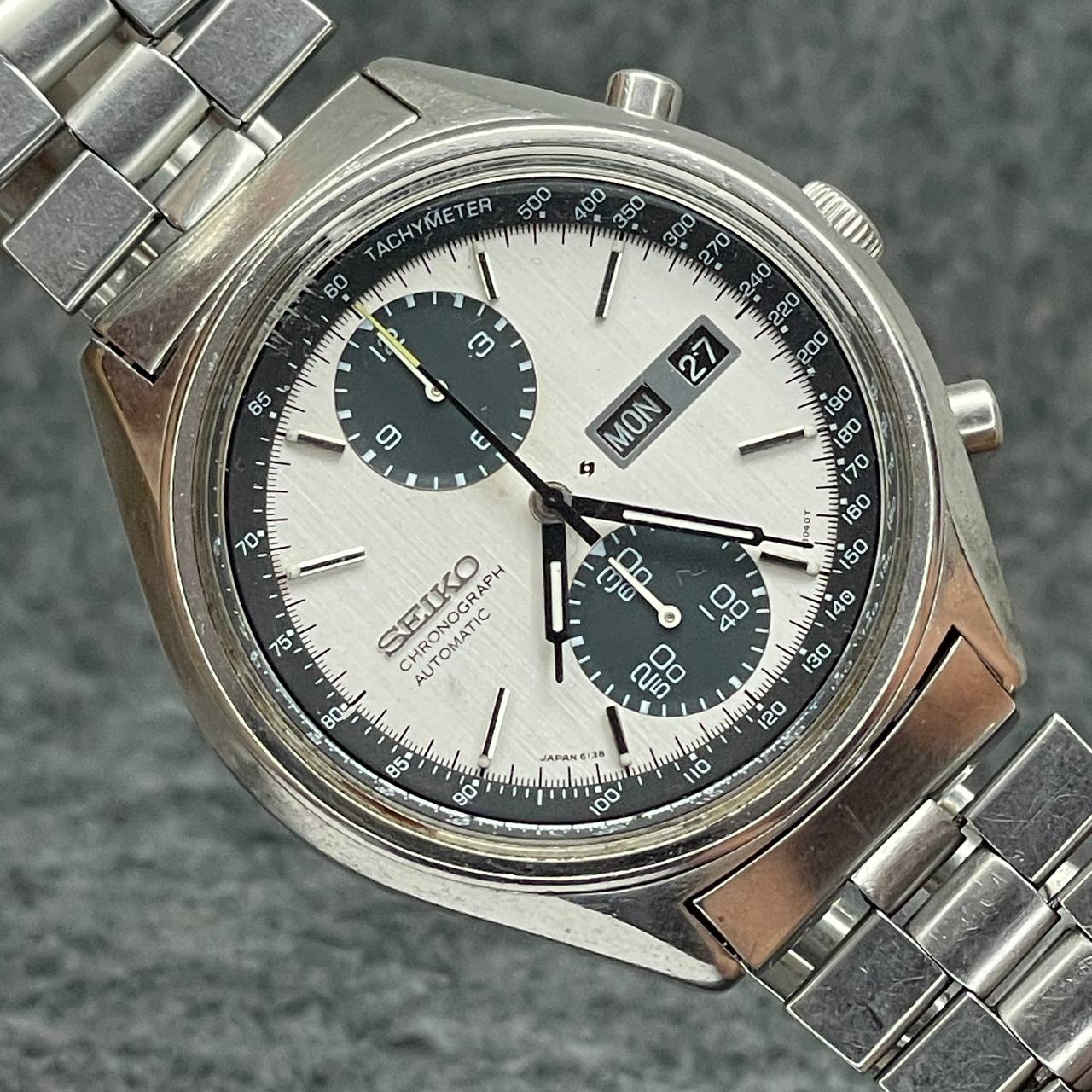 SEIKO PANDA REF 6138-8012 41MM CRONOGRAFO JAPONÉS Ca1975 EXCELENTE ESTADO