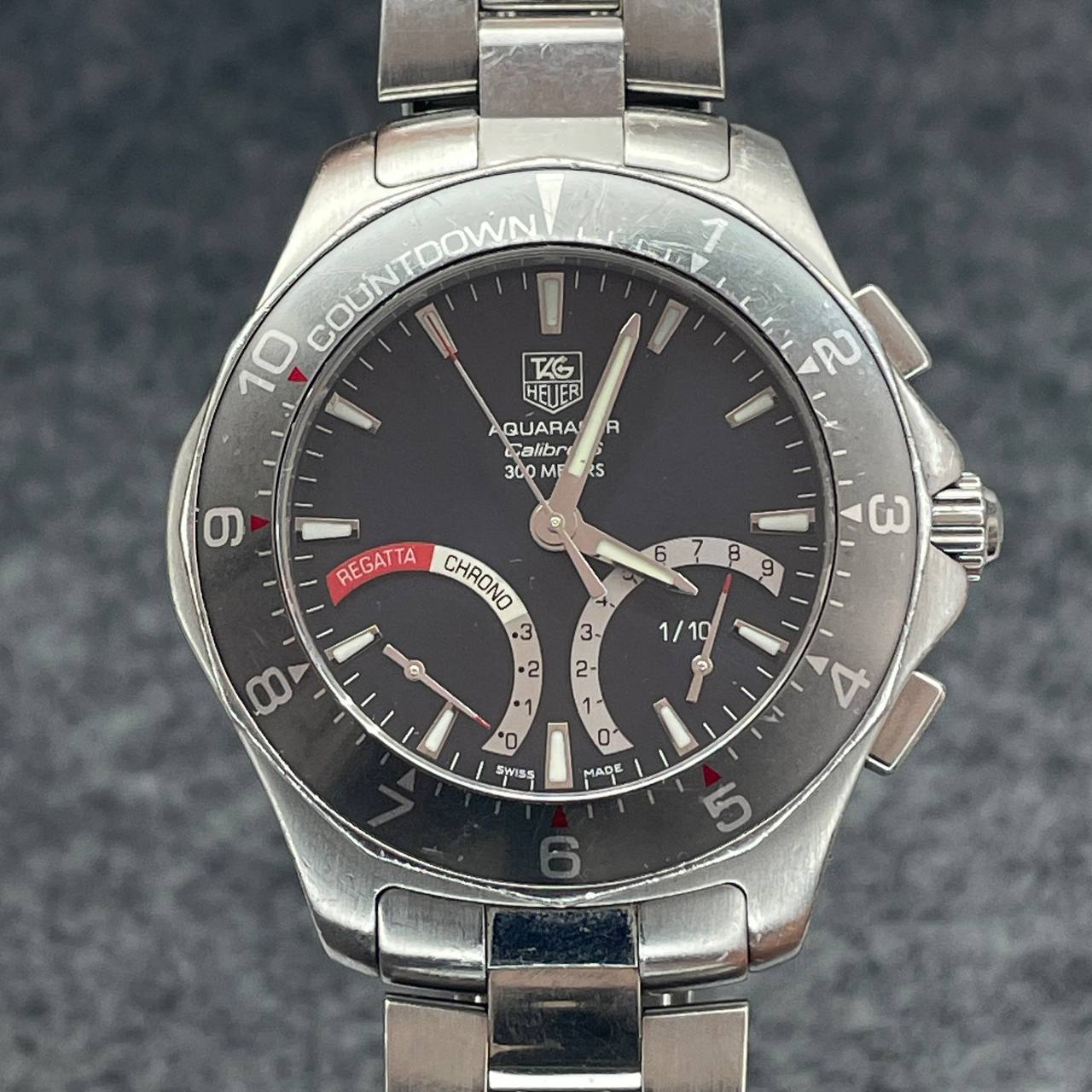TAG HEUER AQUARACER REGATTA REF CAF7111 SOLO RELOJ MALLA CORTA Ca 2010 42mm
